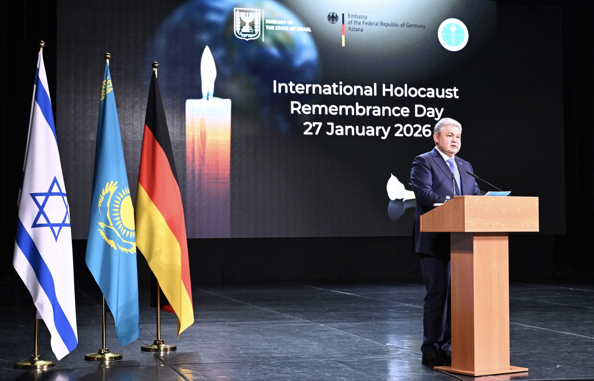 Қазақстанның СІМ басшысы Астанада өткен Холокост құрбандарын еске алу рәсіміне қатысты