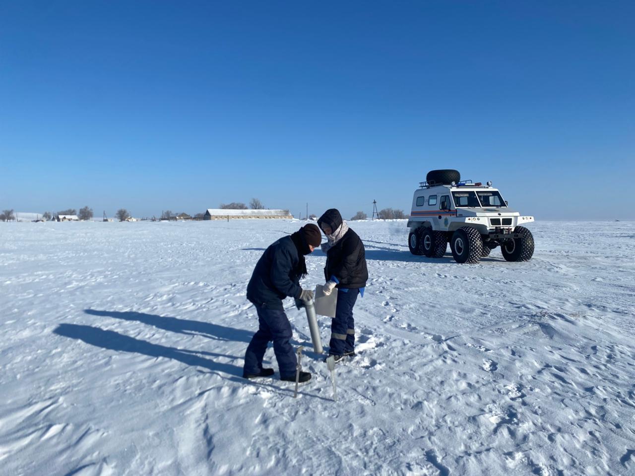 Батыс Қазақстан облысында қар өлшеу жұмыстары жүргізілуде