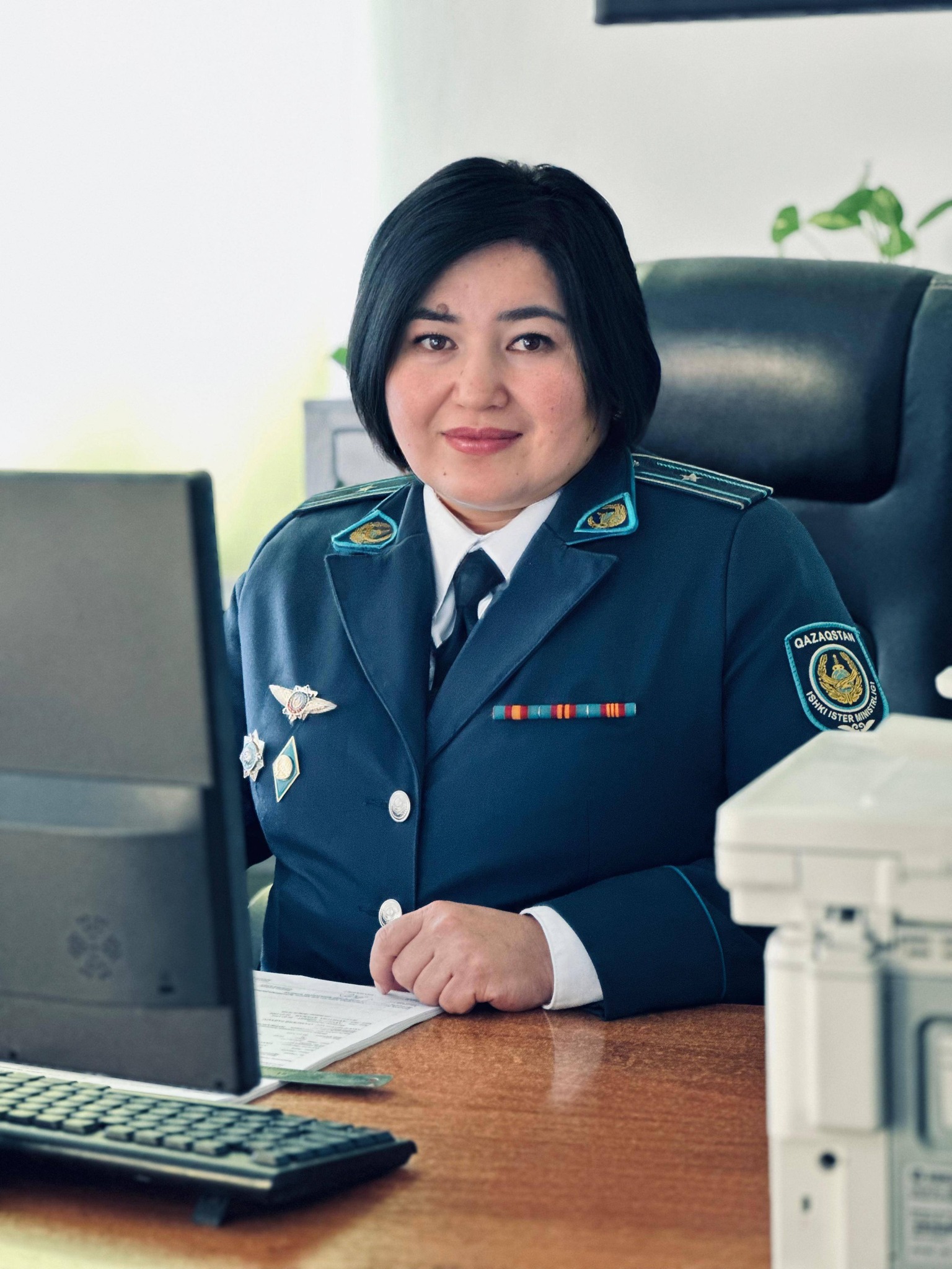 «Погондағы әйелдер» айдары" полиция майоры Абдикерова Гулжанат