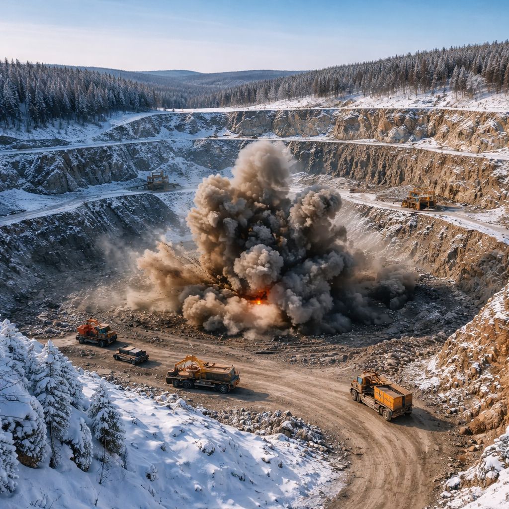 6 января 2025 года на объекте «Карьер Новоахмировское-2» будут проводиться взрывные работы