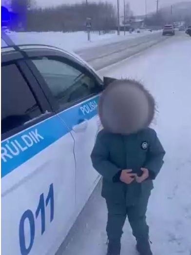 Два часа тревоги: полицейские Акмолинской области нашли родственников потерявшегося 4-летнего ребёнка
