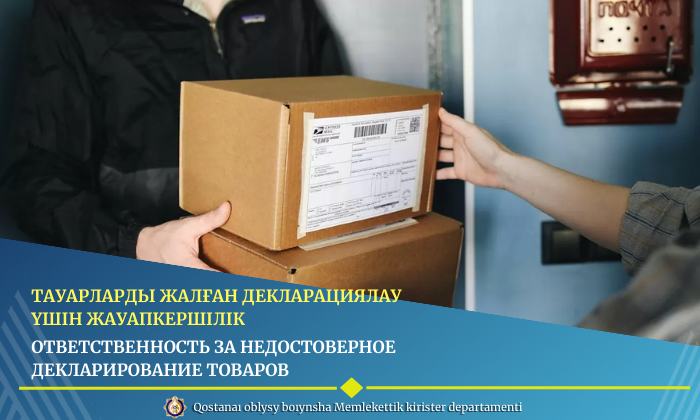 Тауарларды жалған декларациялау үшін жауапкершілік.