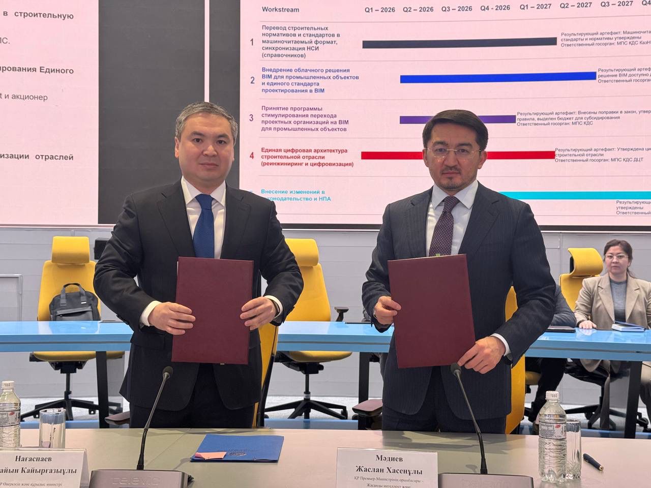 В Казахстане утверждён план цифровизации строительной отрасли на 2026–2027 гг.