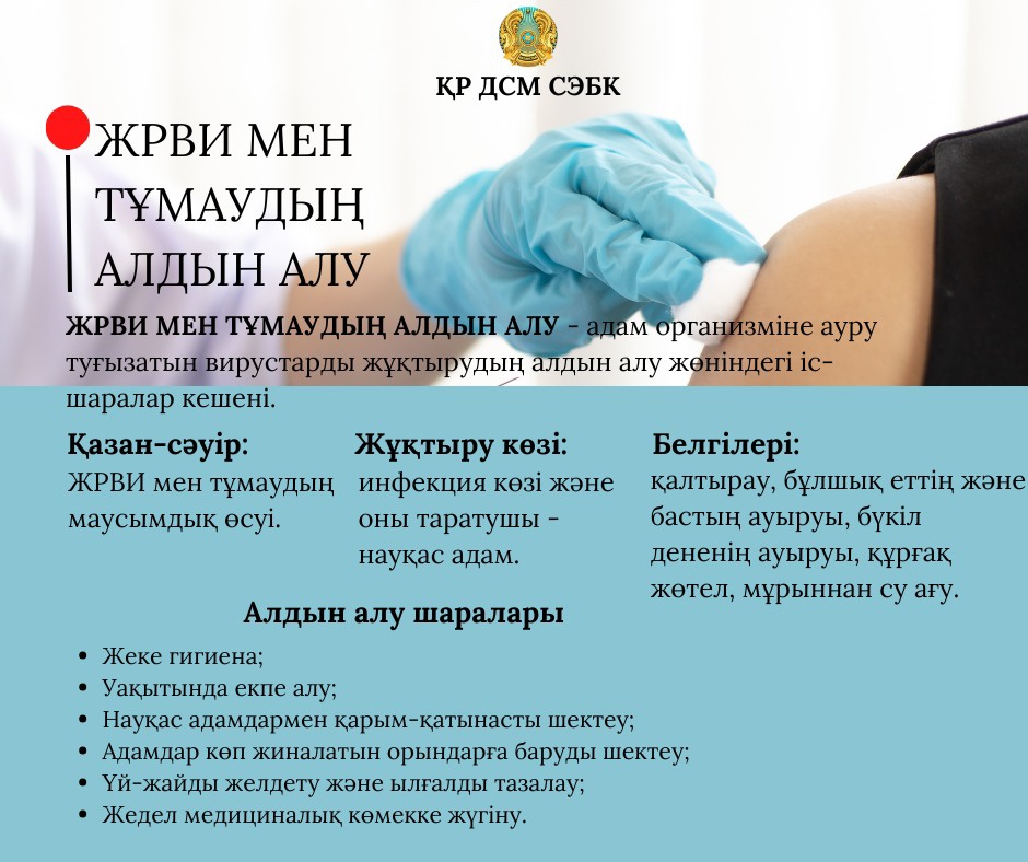 ЖРВИ мен тұмаудың алдын алу