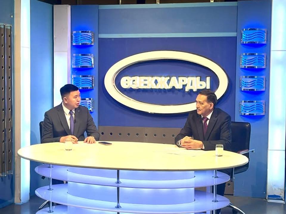 Аудан әкімі тікелей эфирде сұхбат берді