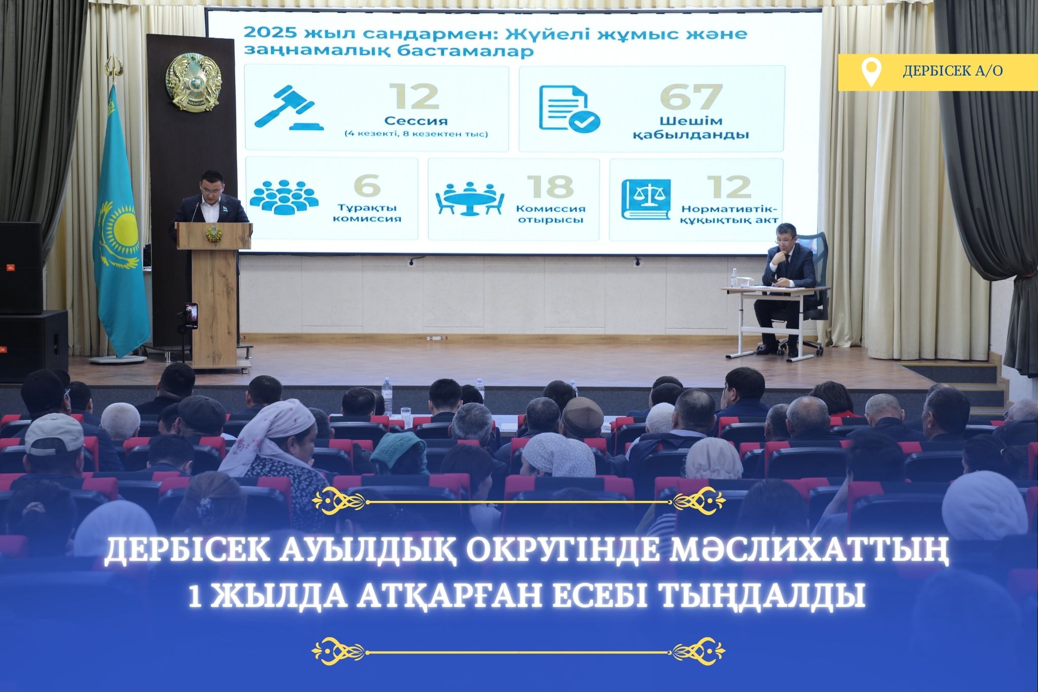 МӘСЛИХАТТЫҢ БІР ЖЫЛДА АТҚАРҒАН ЕСЕБІ ТЫҢДАЛДЫ