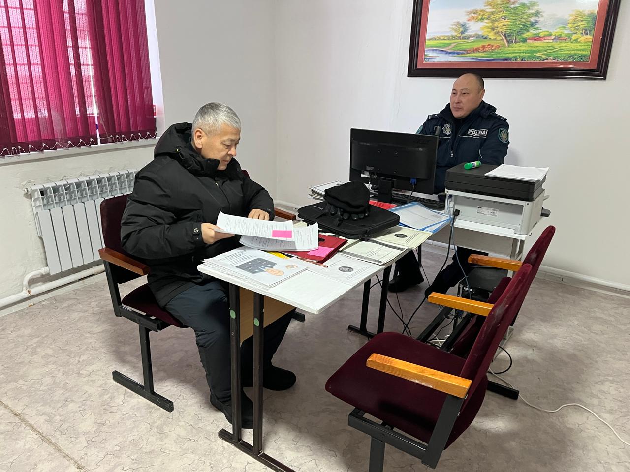 Жаңаарқа ауданы ПБ ҚҚБ Жұмажанов селолық округінің №6 учаскелік полиция пунктіне барды