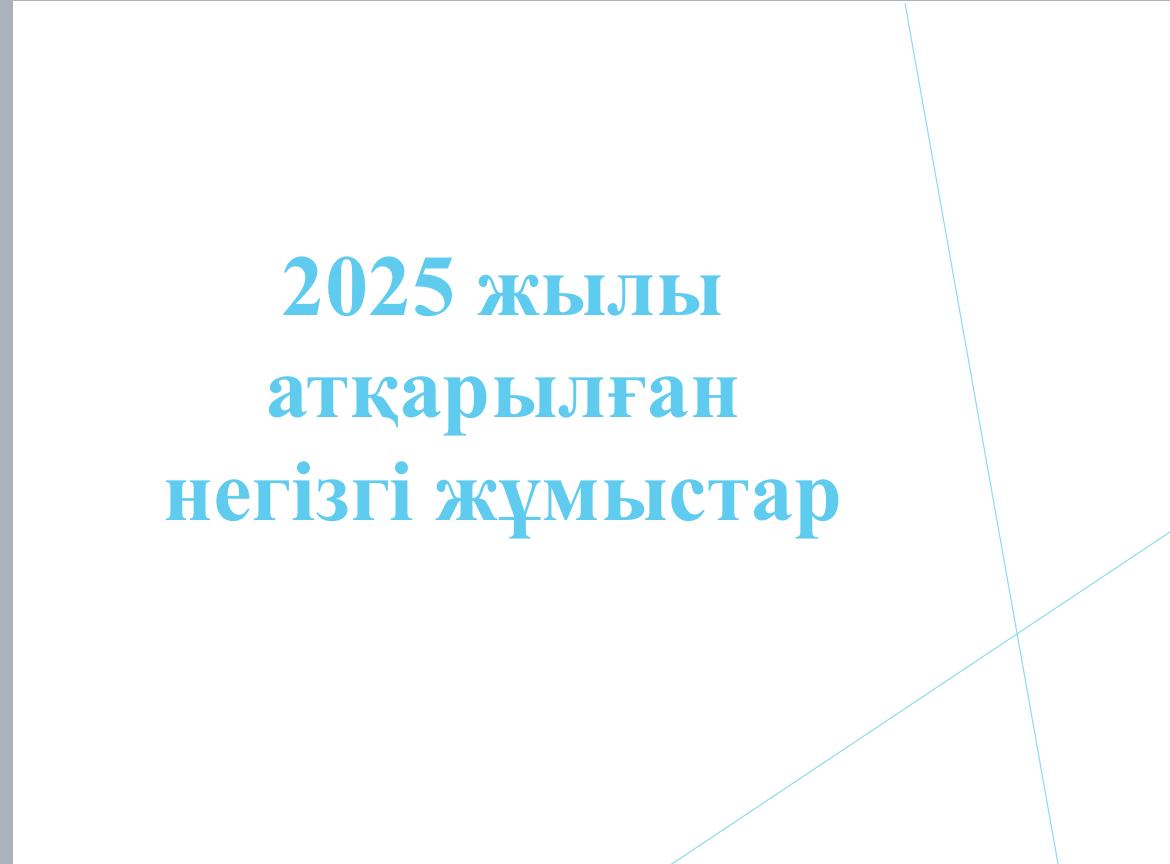 Основные работы выполненные  в сельском округе в 2025 году