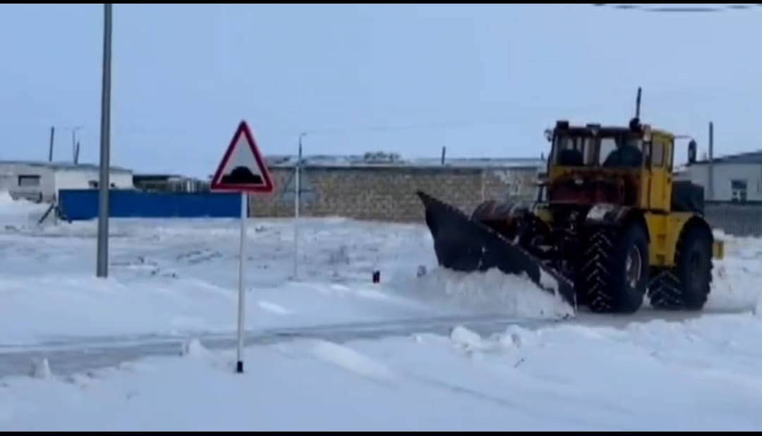 Аудандық маңызы бар автомобиль жолының учаскелері қардан тазаланды