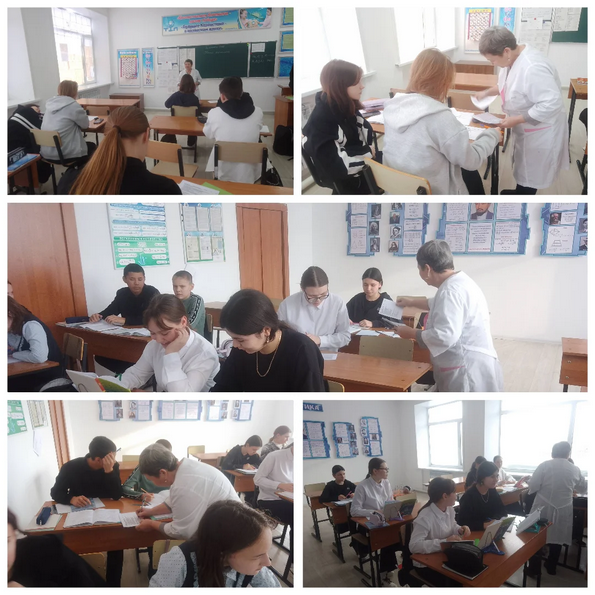 Костряков ФАП-тың медицина қызметкері Алдабергенова К.К. 8–9 сынып оқушыларымен алкогольдік өнімдерді пайдалану мен темекі шегудің алдын алу мәселелеріне арналған профилактикалық әңгіме өткізді.