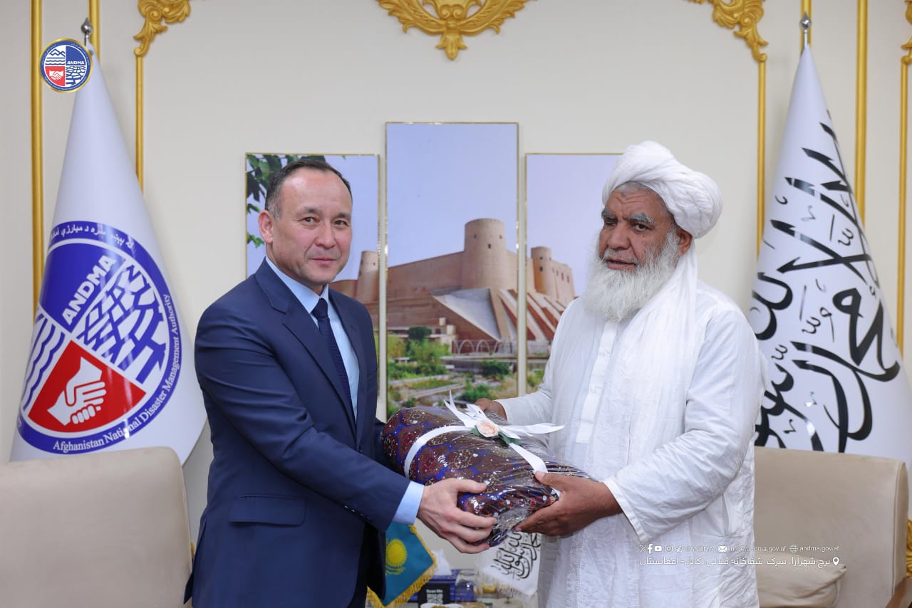 Встреча Посла Республики Казахстан в Афганистане Газиза Акбасова с главой Национального агентства по борьбе со стихийными бедствиями Нуруддином Тораби