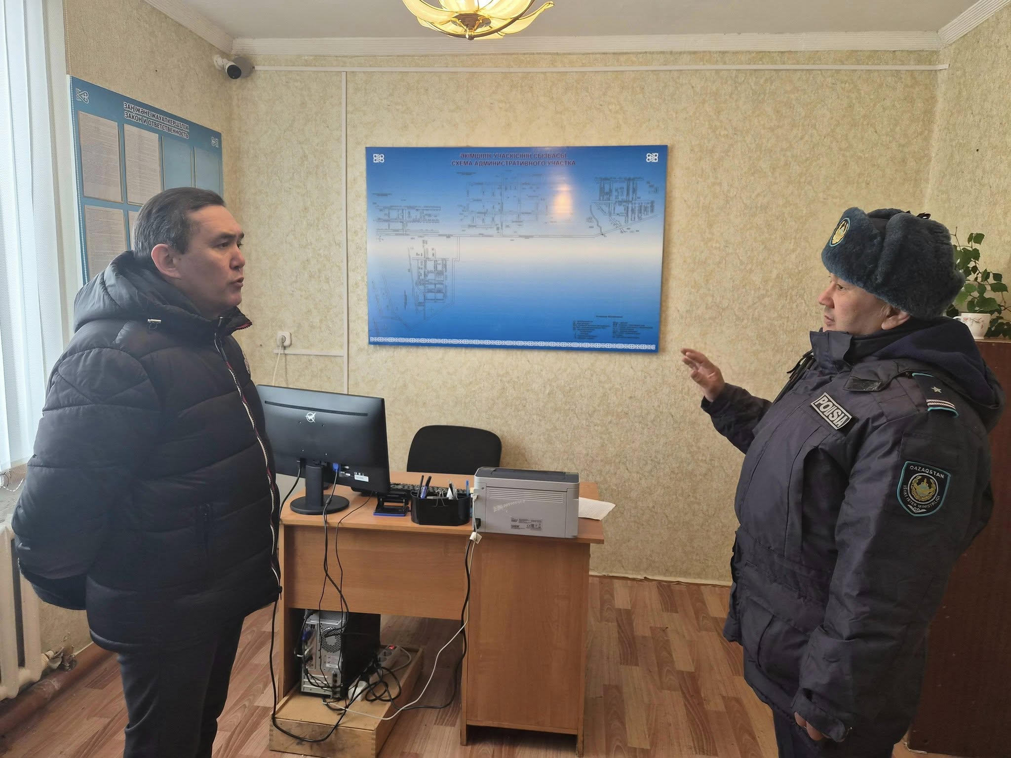 Ғабит Мүсірепов атындағы ауданның учаскелік полиция пункттерін, уақытша ұстау изоляторын, әкімшілік тәртіппен ұсталғандарға арналған бөлмені аралау