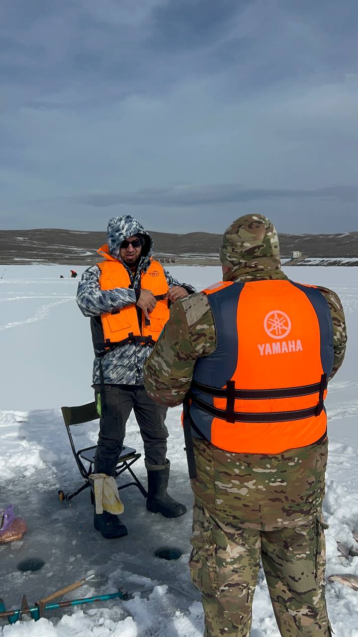 Жуалы ауданында мұз үстіндегі қауіпсіздік шаралары күшейтілді