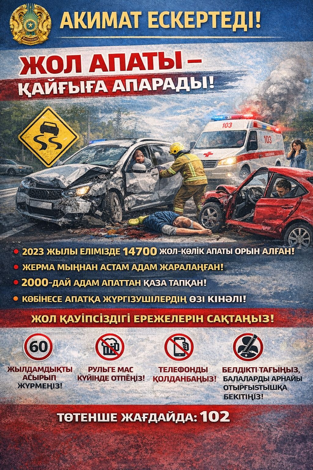 Жол-көлік оқиғаларының алдын алу – баршамыздың ортақ міндетіміз!
