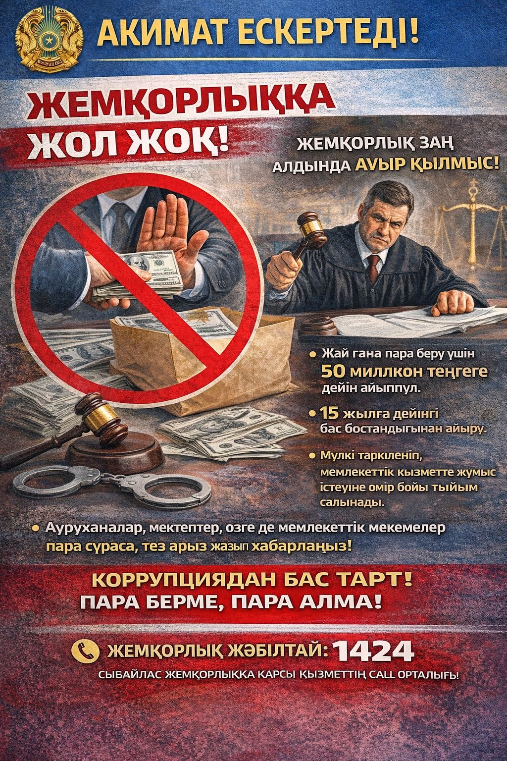 Біз сыбайлас жемқорлыққа қарсымыз!