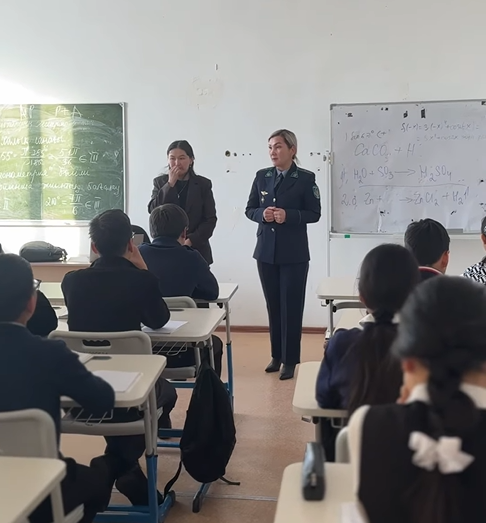 Маңғыстау ауданы мектеп оқушыларымен құқық бұзушылықтың алдын алу бойынша кездесу өткізді