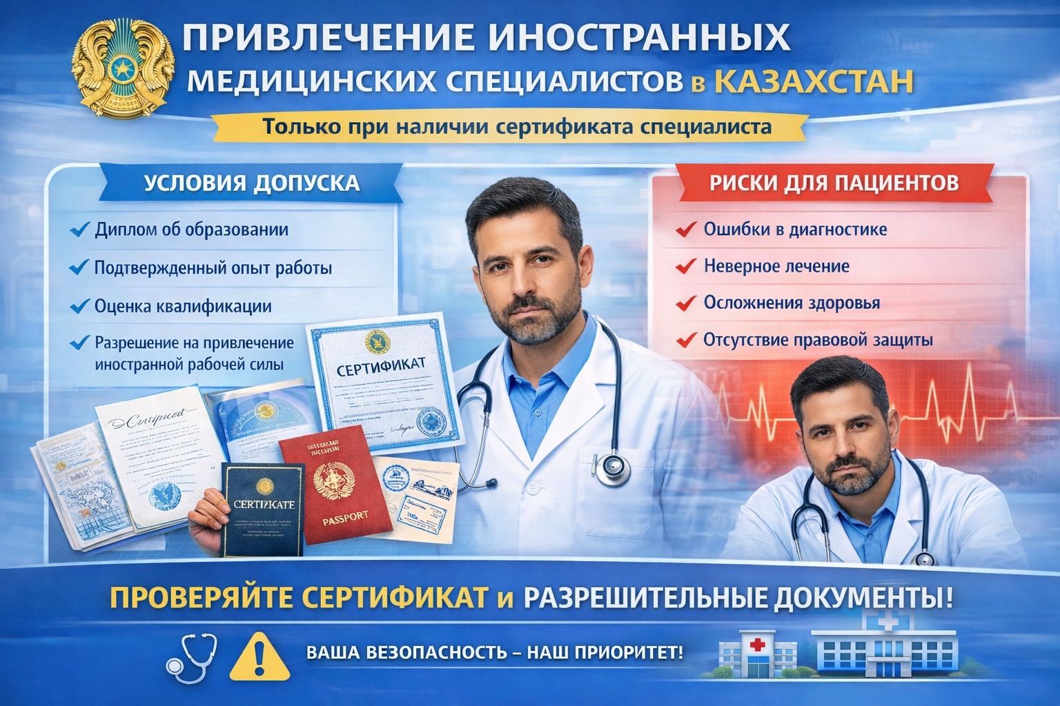 Қазақстан Республикасында шетелдік медициналық мамандарды тарту тәртібі