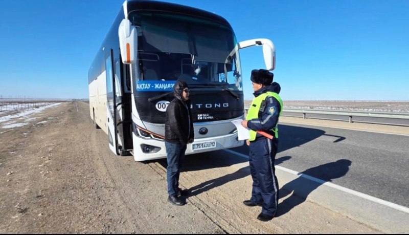 Маңғыстау облысында қоғамдық көлік жүргізушілеріне жол қауіпсіздігі бойынша түсіндіру жұмыстары жүргізілді