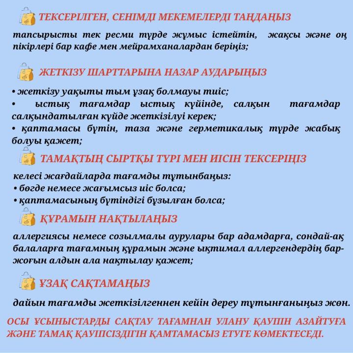 Дайын тағамға онлайн тапсырыс беруде нені білу қажет?