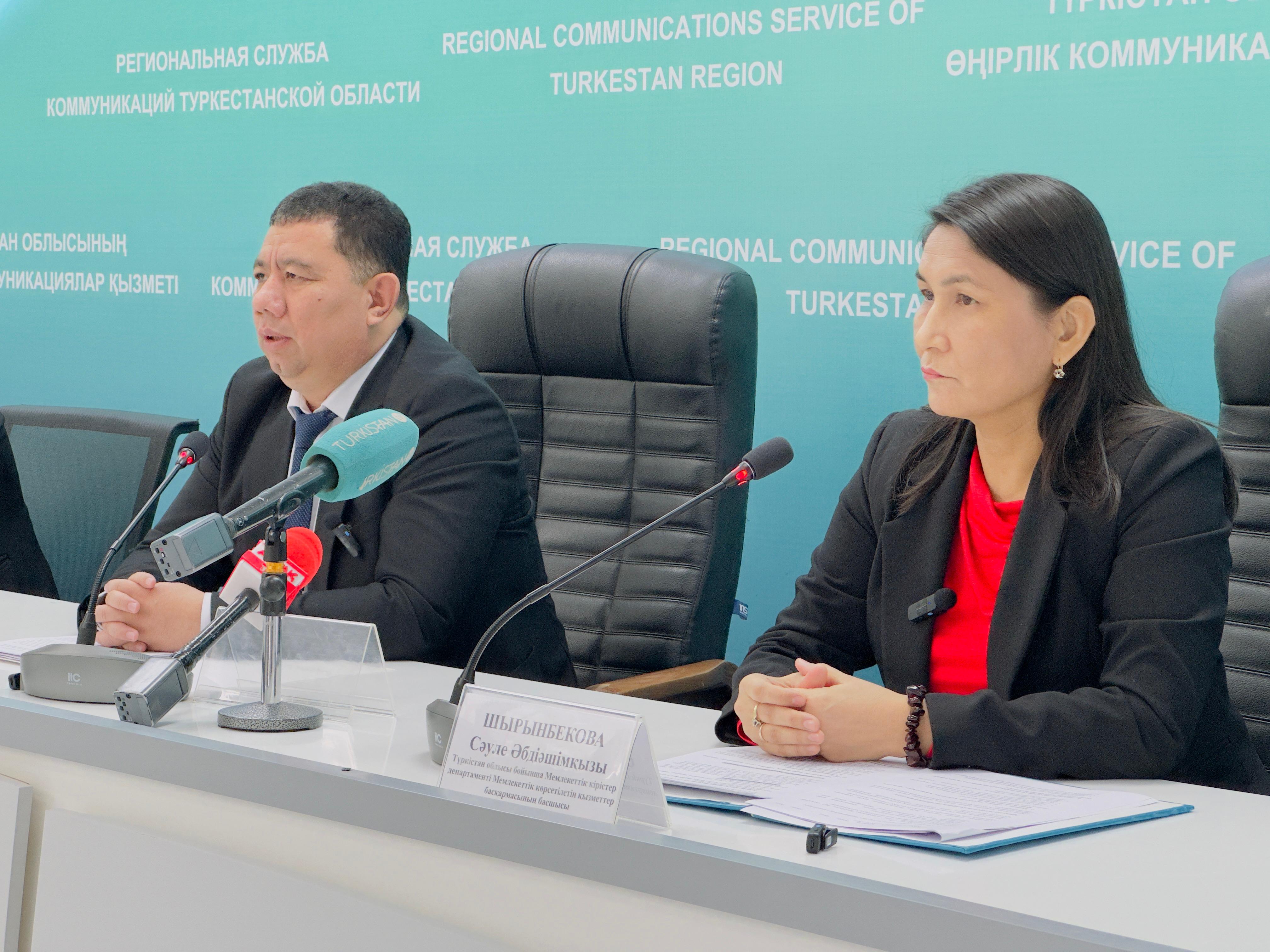 19 февраля 2026 года на площадке Региональной службы коммуникаций Туркестанской области состоялась пресс-конференция на тему «Порядок применения специальных налоговых режимов в соответствии с новым Налоговым кодексом».