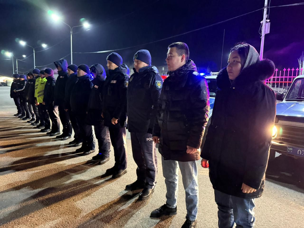 «Қоғам сақшысы»: Мойынқұмда түнгі рейдтік жұмыстар жүргізілді
