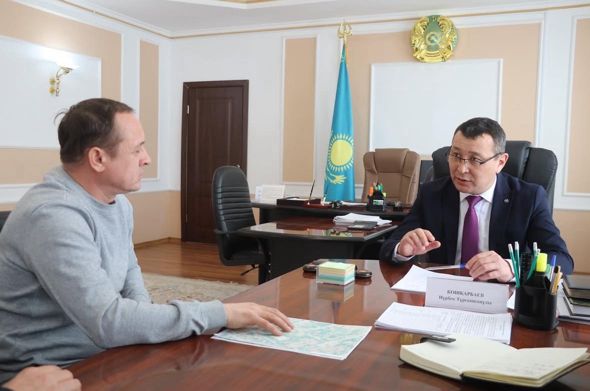 Аудан әкімінің жеке қабылдауында модульді қазандық жобасын әзірлеумен айналысатын сала мамандарын қабылдады.