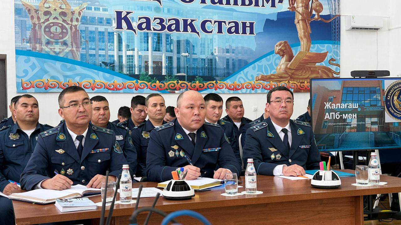 Қызылорда облысы Полиция департаментінің бастығы полиция полковнигі Ергешов Серік Жүрсінбайұлы Жалағаш ауданының полиция бөлімінде болды