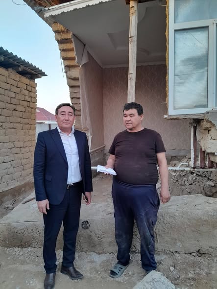 ЖАУЫННАН ЗАРДАП ШЕККЕН ОТБАСЫҒА ҚАРЖЫЛАЙ КӨМЕК КӨРСЕТІЛДІ