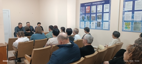 Қазақстан Республикасының жаңа Конституциясының жобасы бойынша аудандық штаб мүшесімен ақпараттық-түсіндіру кездесуі