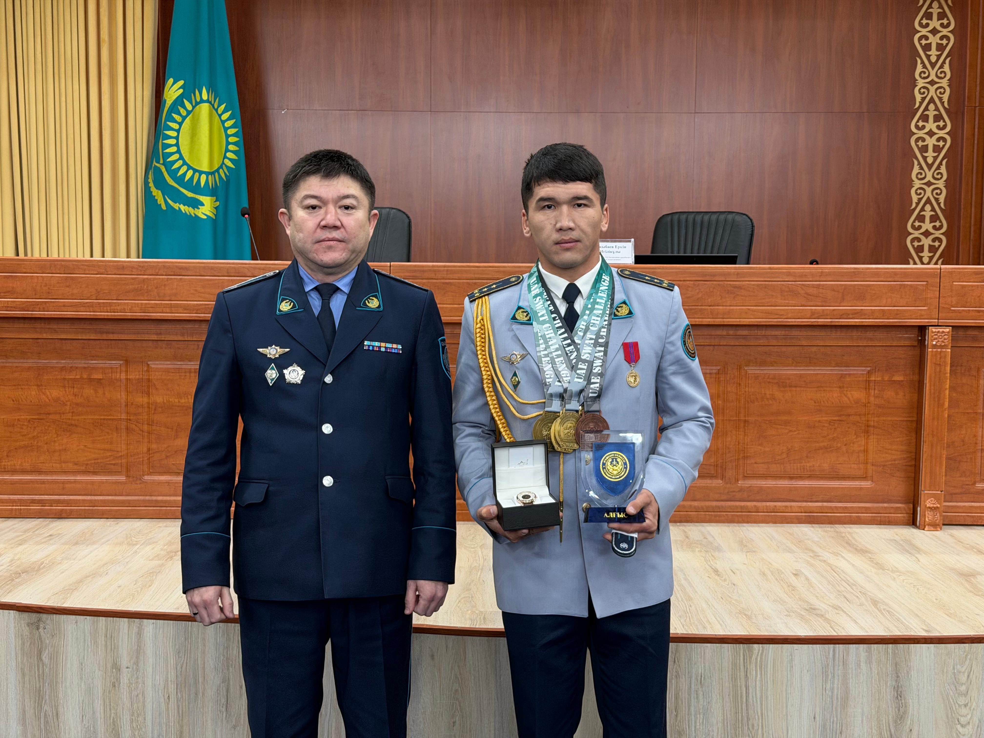 UAE SWAT Challenge: сотрудник ДП Жамбылской области досрочно получил звание