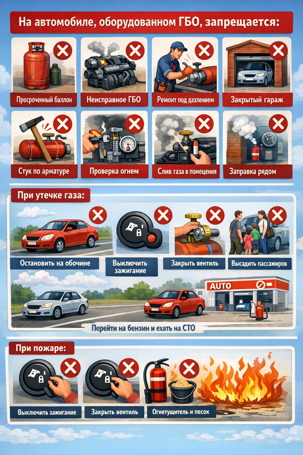 Газ балон жабдықтары бар автомобильдердің қауіпсіздігі