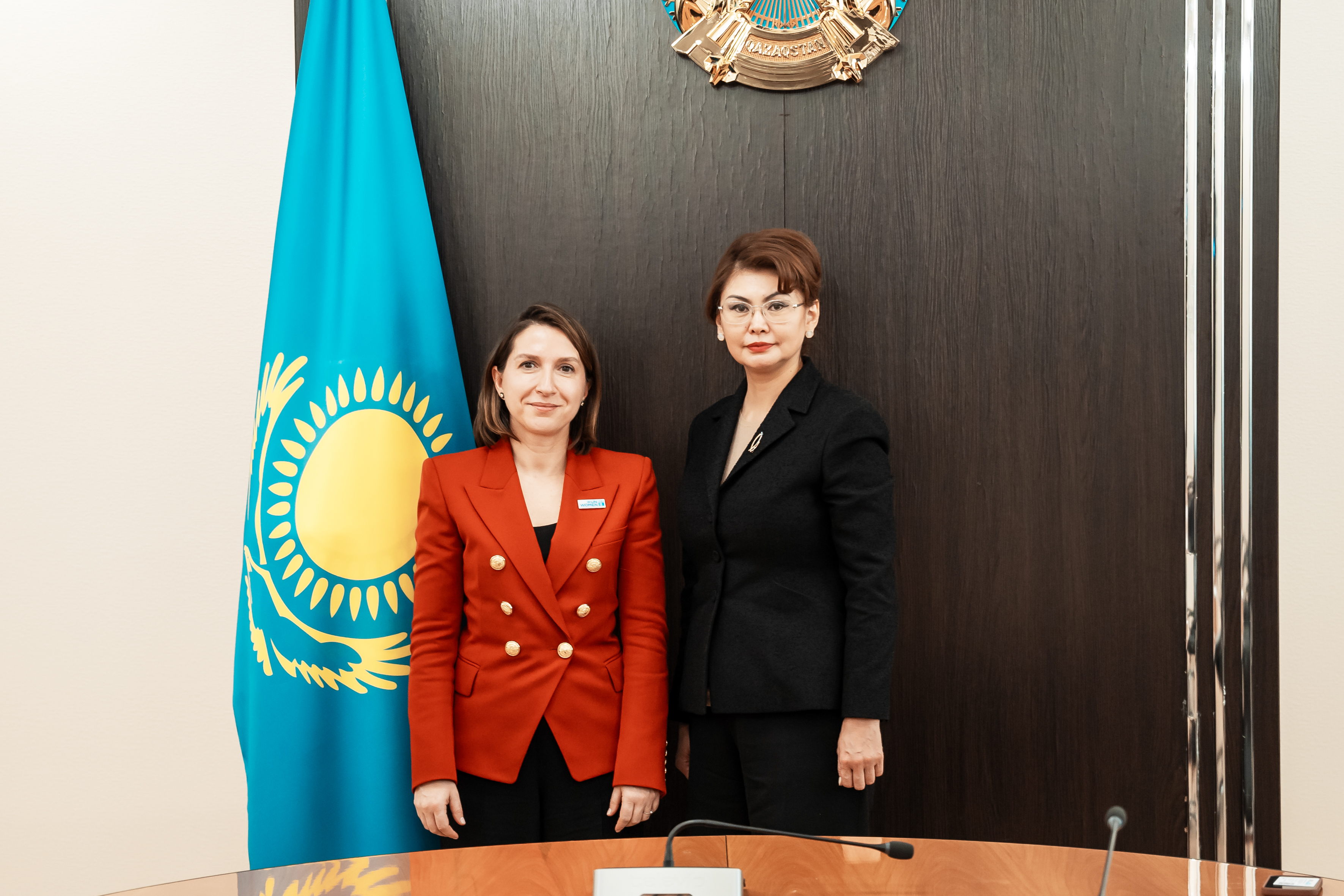 Аида Балаева провела встречу с Представителем Структуры «ООН-Женщины» в Казахстане Джерен Гюрес