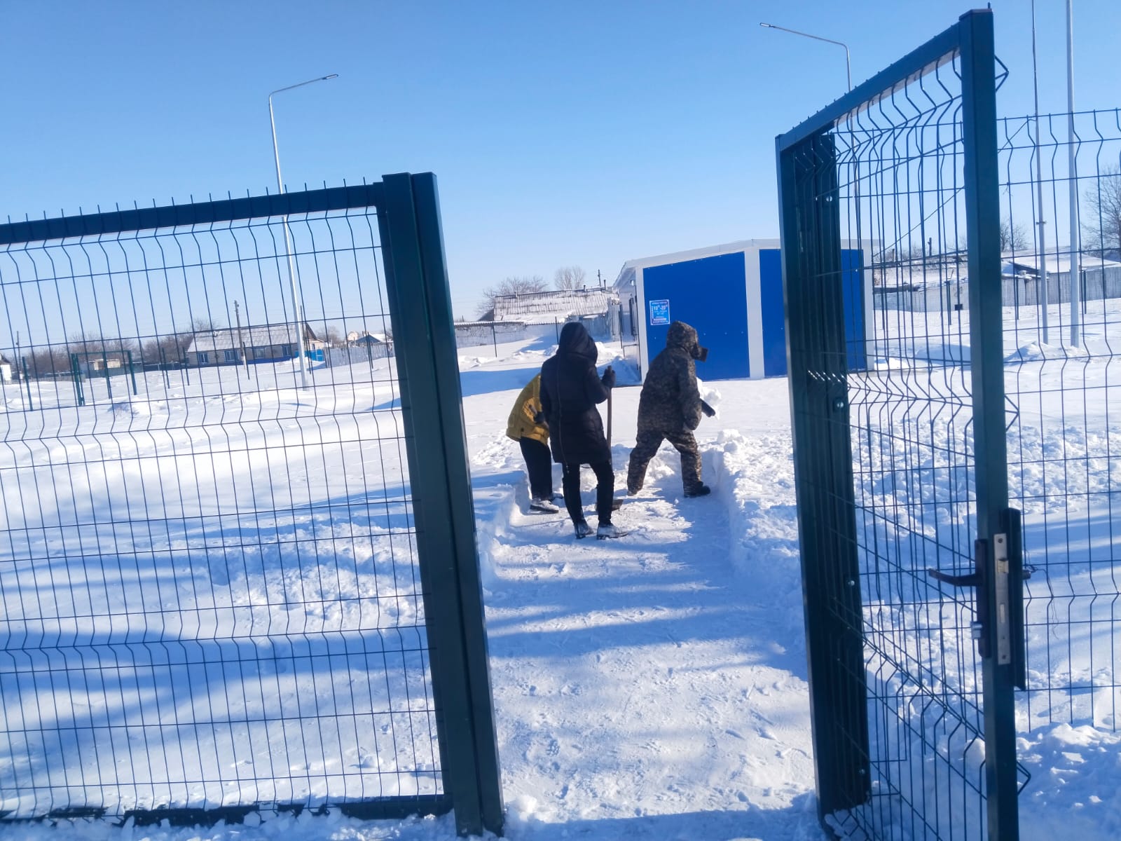 Су тарату пунктінің аумағында қар тазалау жұмыстары жүргізілді