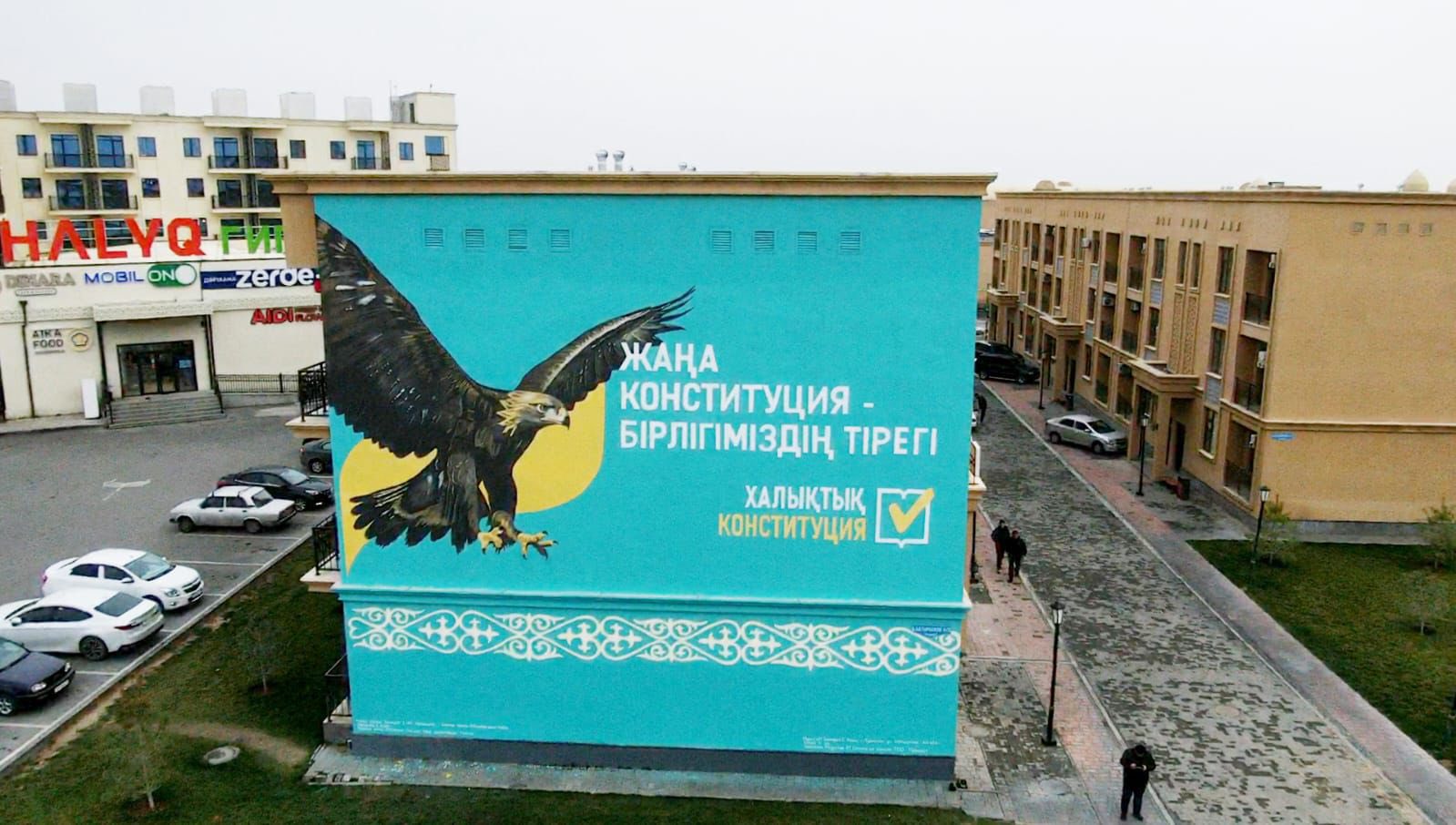 ТҮРКІСТАНДА КОНСТИТУЦИЯЛЫҚ РЕФОРМАНЫ ҚОЛДАУҒА АРНАЛҒАН МУРАЛ АШЫЛДЫ