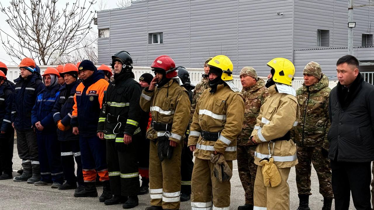 Сарысу ауданында орталық қазандықта өрт-тактикалық жаттығу өтті