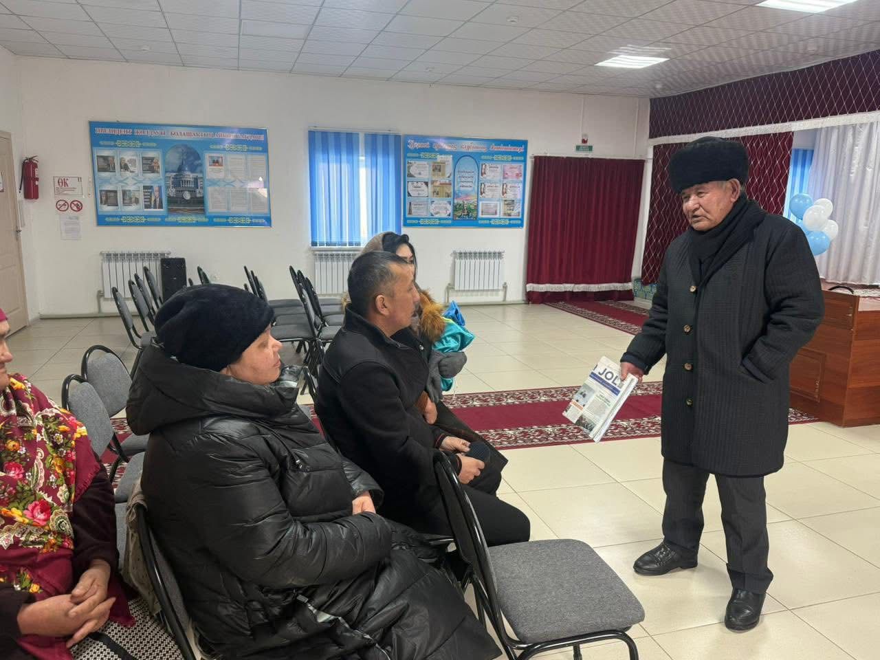 Талас аудандық «Әділетті және Прогрессивті Қазақстанның Халықтық Конституциясы үшін!» Жалпыұлттық коалиция мүшелері” Қарой ауылының тұрғындарымен кездесті.