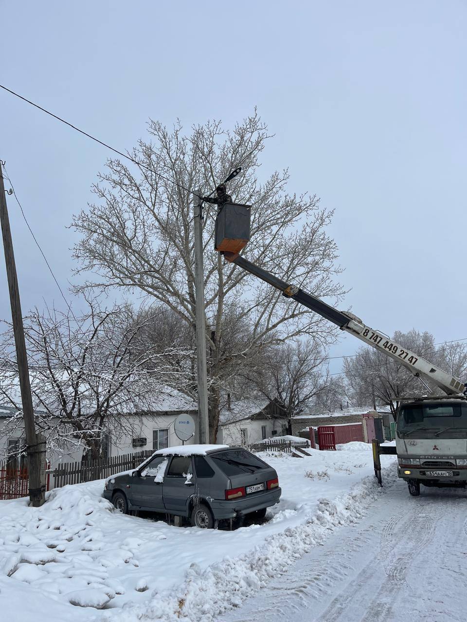 Приречный ауылдық округінде істен шыққан 50 көше шамы ауыстырылды