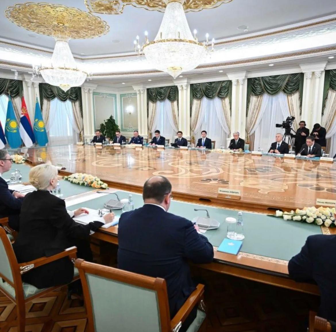 Қазақстан мен Сербия Президенттері кеңейтілген форматта келіссөздер жүргізді.