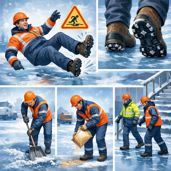 Жұмысшылар үшін көктайғақ кезіндегі негізгі қауіпсіздік шаралары