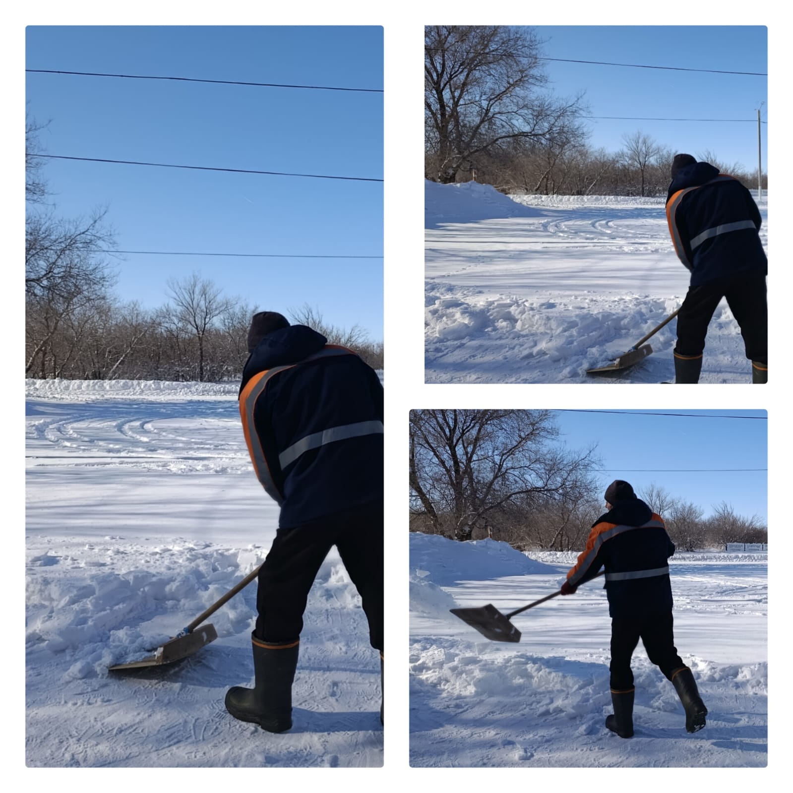 Бұзылық ауылында қар тазалау жұмыстары