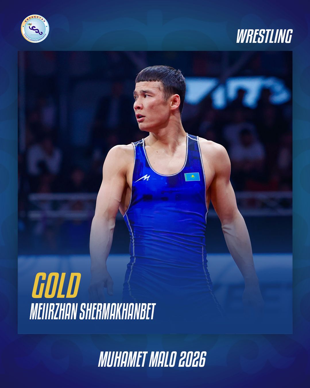 Мейржан Шермаханбет завоевал золотую медаль по греко-римской борьбе на рейтинговом турнире в Албании