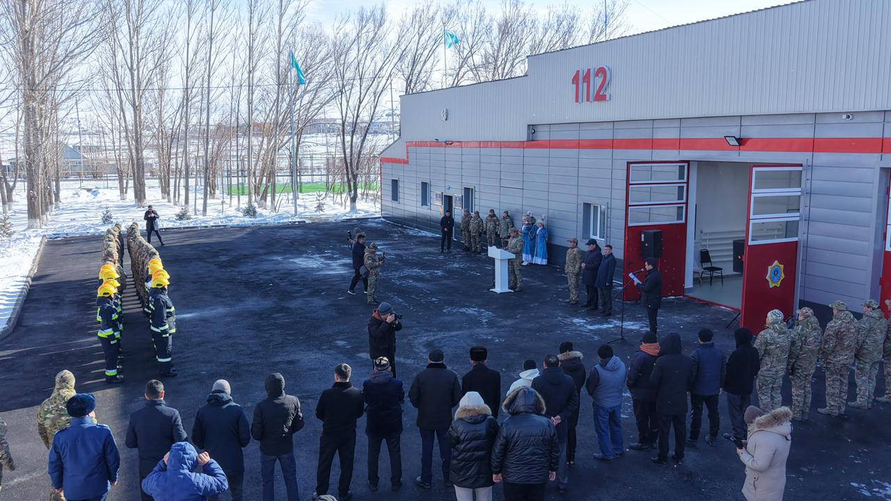В селе Сарыозек начала работу обновленная пожарная часть