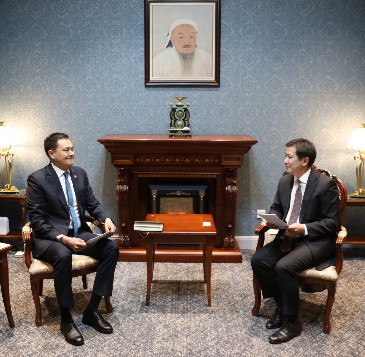 О встрече Посла РК в Монголии А.Сейтакынова с Заместителем министра иностранных дел Монголии Г.Амартувшином