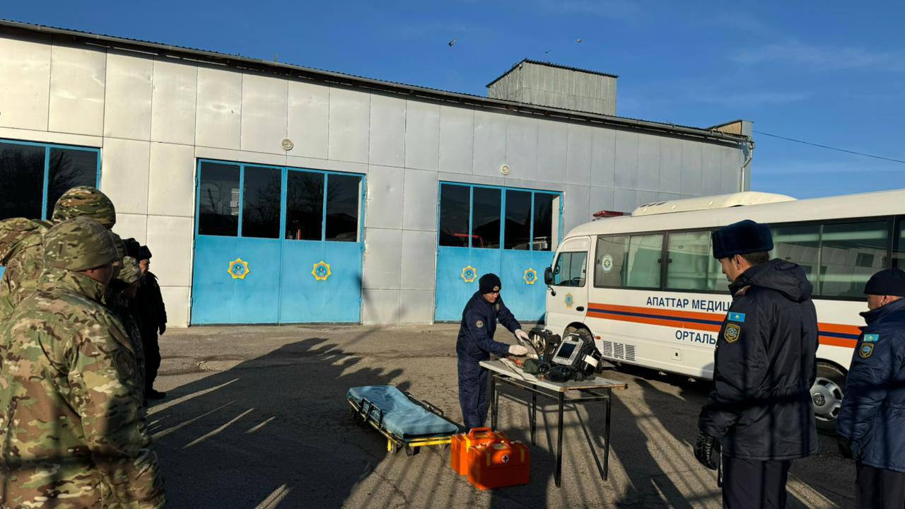 Т. Рысқұлов ауданында өрт сөндірушілерге алғашқы медициналық көмек көрсету бойынша сабақ өтті