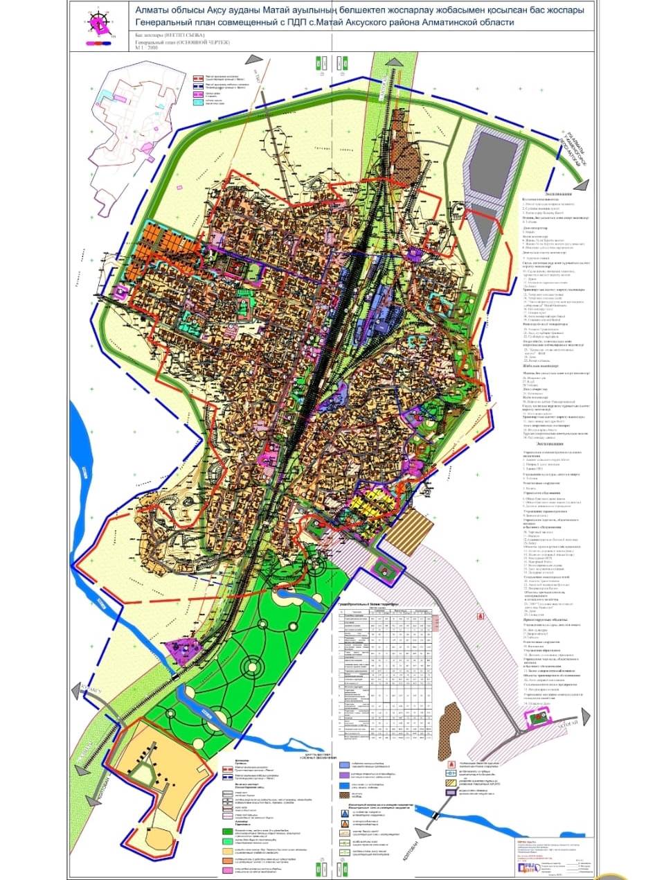 Ақсу ауданы Матай ауылының егжей-тегжейлі жоспарлау жобасымен біріктірілген Бас жоспар (сумен жабдықтау, кәріз және электрмен жабдықтау схемасы)