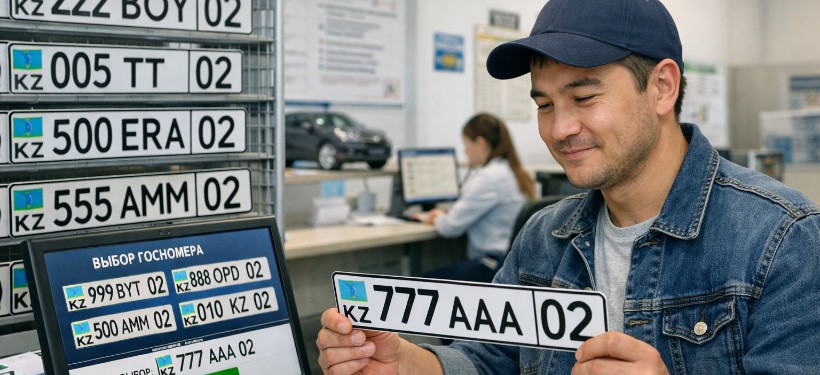 «ЦОН» мобильді қосымшасында автокөлік нөміріне онлайн тапсырыс беруге болады