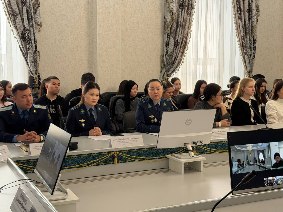 Телемост в рамках идеологемы "Закон и порядок — основа правового государства" состоялся в Костанае