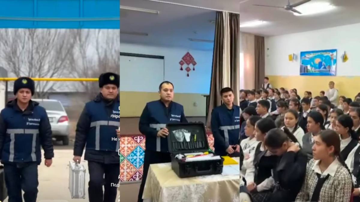 Түркістан облысында криминалистер мектеп оқушыларымен тәжірибе бөлісті