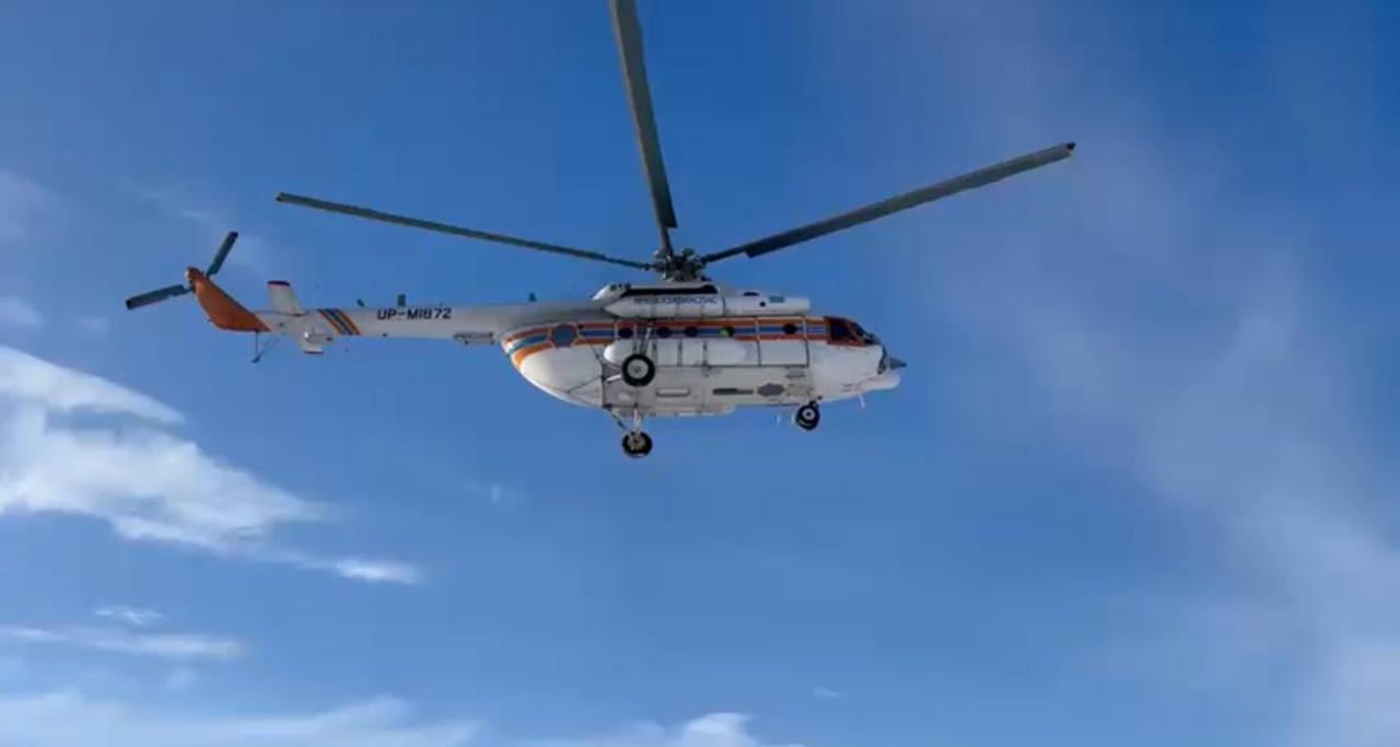 Вертолет МЧС срочно доставил  беременную женщину в больницу