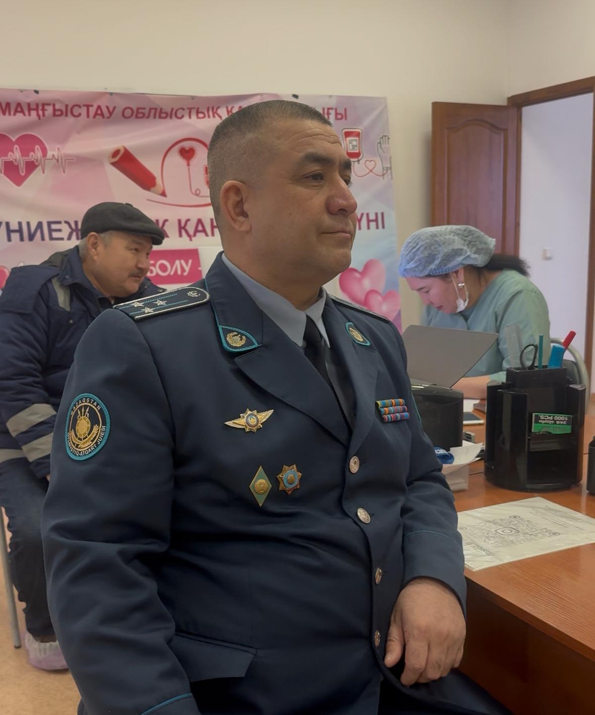 Маңғыстау облысы бойынша ҚАЖД қызметкерлері донорлық акцияға қатысты